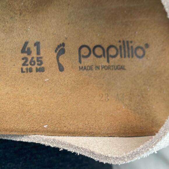Papillio by Birkenstock Arizona Chunky Platform Sandal Taupe Suede 41 W10 M8 - Picture 9 of 12